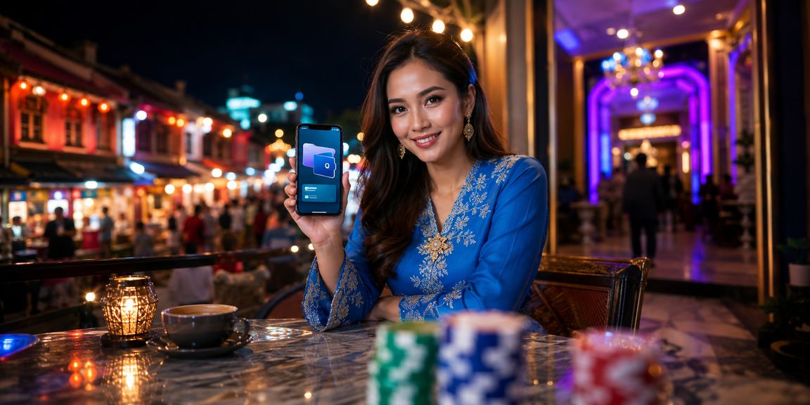 meta888 mobile casino experience in the style of traditional baju kurung in Melaka, Malaysia
