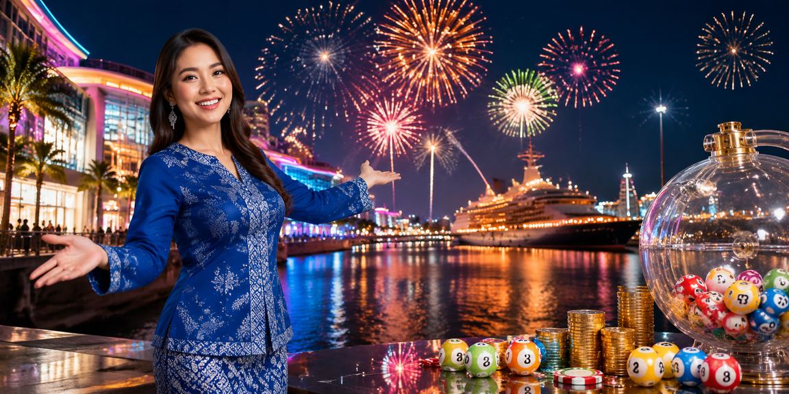 Malaysian player in baju kurung enjoying lottery games and online entertainment on meta888